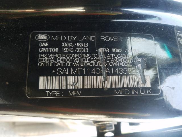 SALMF11404A143563 - 2004 LAND ROVER RANGE ROVER HSE  photo 10