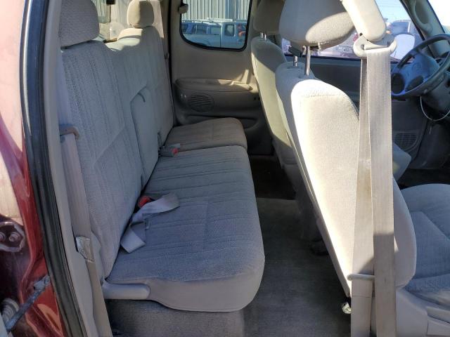 5TBRT3417YS057963 - 2000 TOYOTA TUNDRA ACCESS CAB 勃艮第红 照片 10