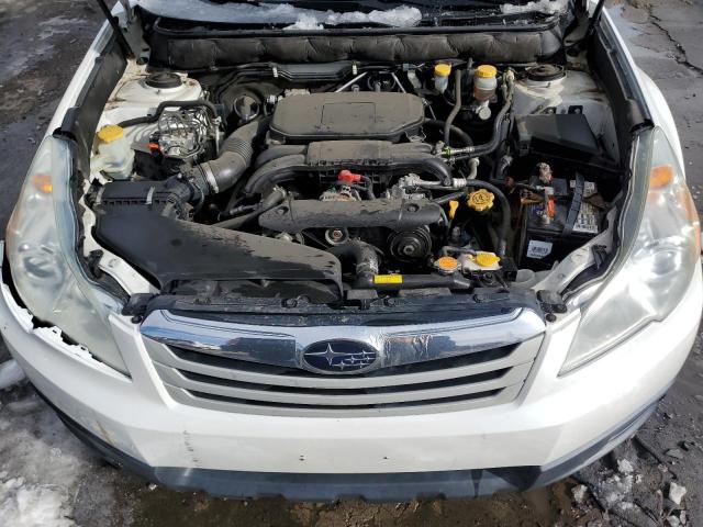 4S4BRBAC2C1229177 - 2012 SUBARU OUTBACK 2.5I WHITE photo 12