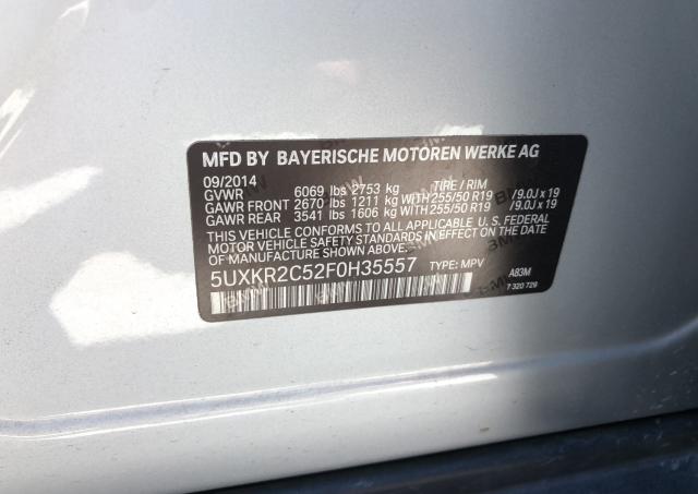 5UXKR2C52F0H35557 - 2015 BMW X5 SDRIVE35I  photo 10