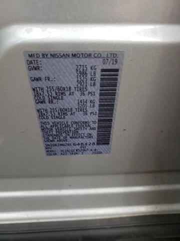 5N1DR2MN2KC648428 - 2019 NISSAN PATHFINDER S SILVER photo 13