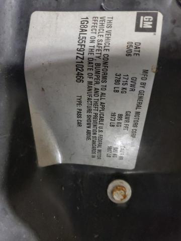 1G8AL55F97Z102466 - 2007 SATURN ION LEVEL 3 GRAY photo 12
