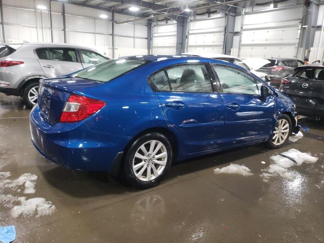 19XFB2F9XCE043584 - 2012 HONDA CIVIC EXL BLUE photo 3