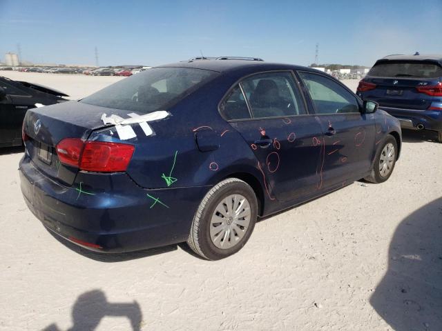 3VW2K7AJ1DM425164 - 2013 VOLKSWAGEN JETTA BASE BLUE photo 3