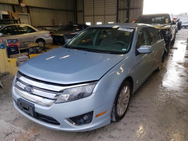 3FADP0L30AR137661 - 2010 FORD FUSION HYBRID BLUE photo 1