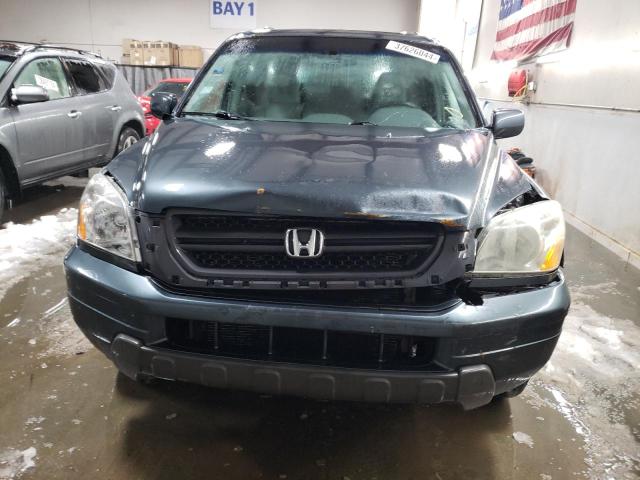 5FNYF18595B002720 - 2005 HONDA PILOT EXL BLUE photo 5