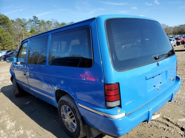 1B4GK54RXMX590801 - 1991 DODGE GRAND CARA LE BLUE photo 2