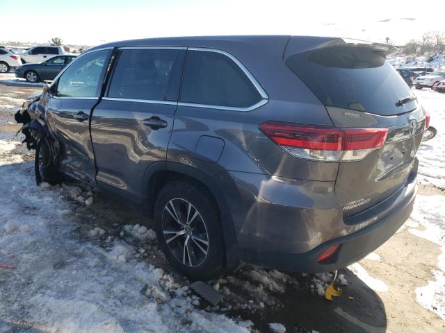 5TDBZRFH1KS962047 - 2019 TOYOTA HIGHLANDER LE GRAY photo 2