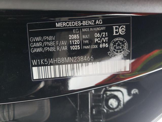 W1K5J4HB8MN238466 - 2021 MERCEDES-BENZ CLA 250 4MATIC BLACK photo 12