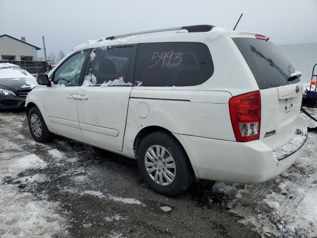 KNDMG4C74E6539531 - 2014 KIA SEDONA LX WHITE photo 2