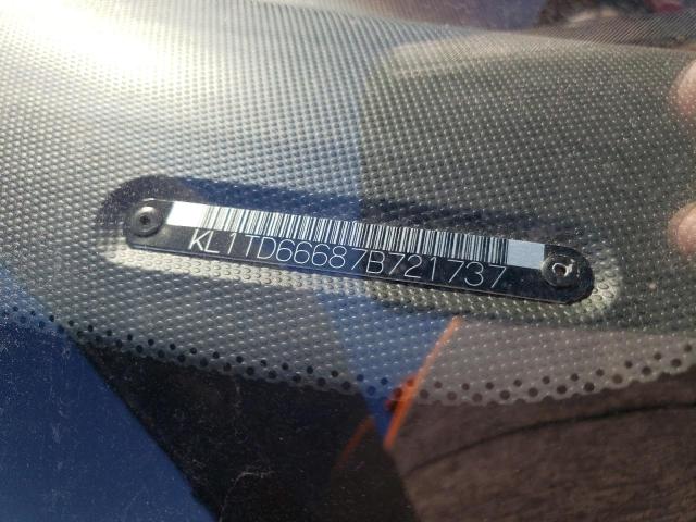 KL1TD66687B721737 - 2007 CHEVROLET AVEO BASE BLACK photo 12