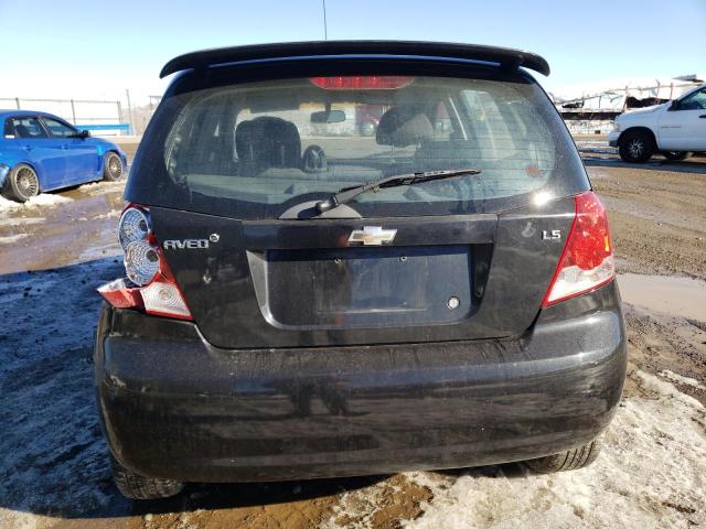 KL1TD66687B721737 - 2007 CHEVROLET AVEO BASE BLACK photo 6
