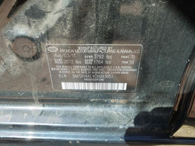 5NPDH4AE4CH093057 - 2012 HYUNDAI ELANTRA GLS  photo 10