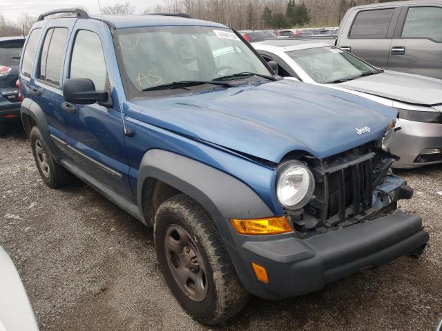 1J4GL48K56W165660 - 2006 JEEP LIBERTY SPORT BLUE photo 1