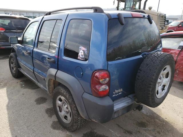 1J4GL48K56W165660 - 2006 JEEP LIBERTY SPORT BLUE photo 3