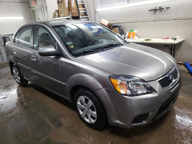 KNADH4A31B6927614 - 2011 KIA RIO BASE GRAY photo 4