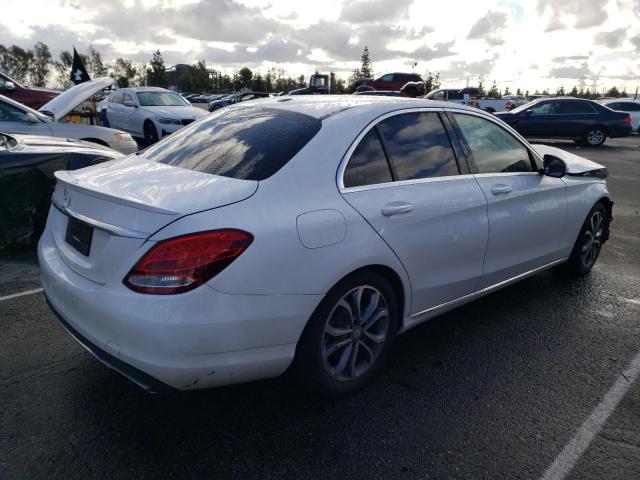 55SWF4JB0GU122903 - 2016 MERCEDES-BENZ C 300 WHITE photo 3