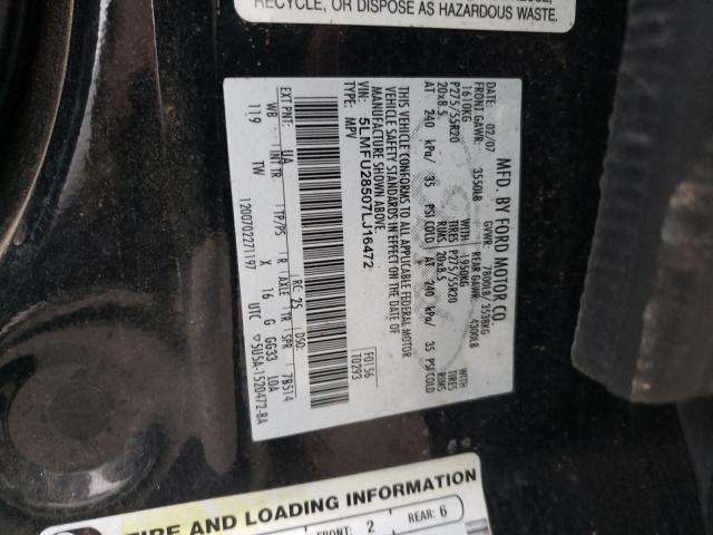 5LMFU28507LJ16472 - 2007 LINCOLN NAVIGATOR შავი ფოტო 13