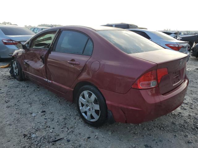 1HGFA16547L103982 - 2007 HONDA CIVIC LX RED photo 2