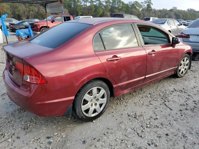 1HGFA16547L103982 - 2007 HONDA CIVIC LX RED photo 3