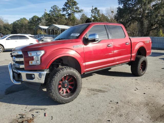 1FTEW1EF4HFB98601 - 2017 FORD F150 SUPERCREW RED photo 1