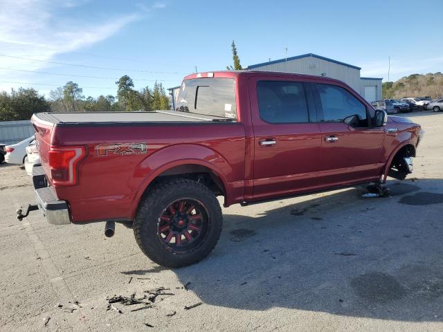 1FTEW1EF4HFB98601 - 2017 FORD F150 SUPERCREW RED photo 3