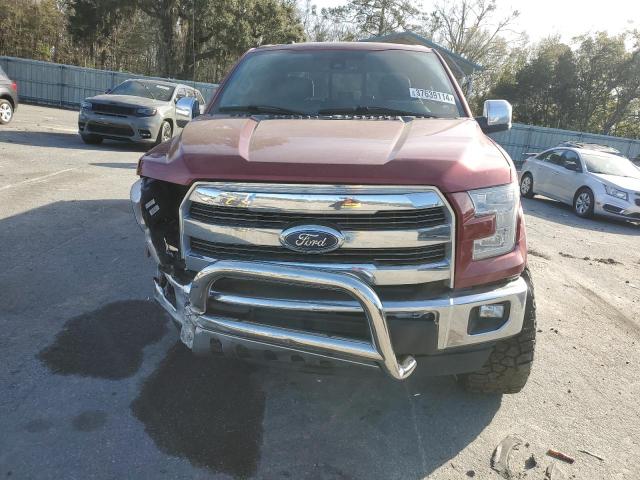 1FTEW1EF4HFB98601 - 2017 FORD F150 SUPERCREW RED photo 5