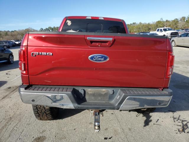 1FTEW1EF4HFB98601 - 2017 FORD F150 SUPERCREW RED photo 6
