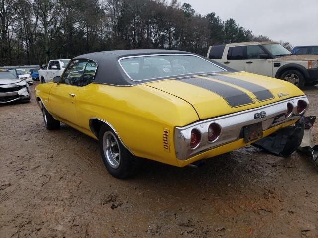 1D37H2R514465 - 1972 CHEVROLET UK YELLOW photo 3