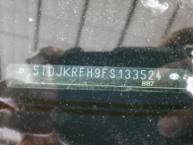 5TDJKRFH9FS133524 - 2015 TOYOTA HIGHLANDER XLE BLACK photo 13