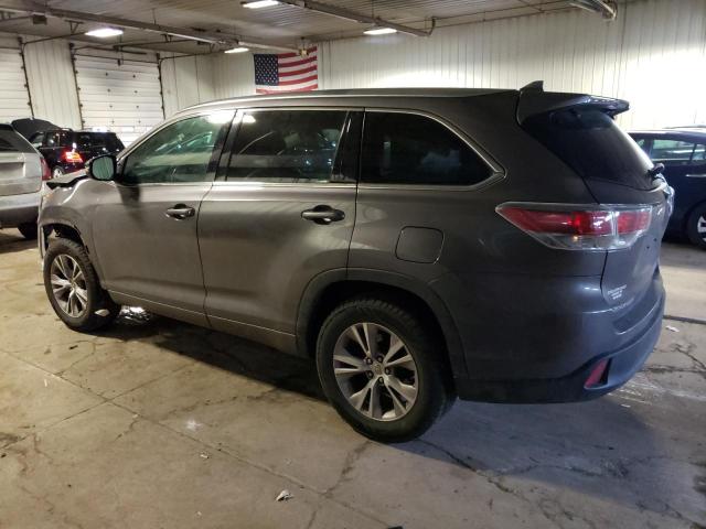 5TDKKRFH3FS089167 - 2015 TOYOTA HIGHLANDER XLE GRAY photo 2
