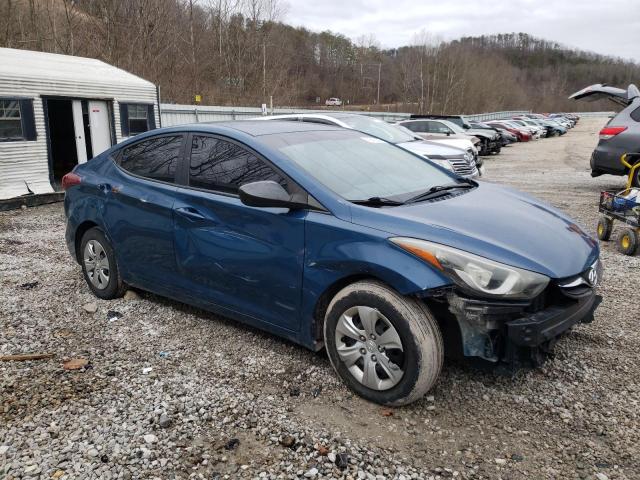 KMHDH4AE1GU607289 - 2016 HYUNDAI ELANTRA SE BLUE photo 4