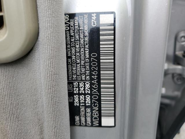 WDBNG70JX6A462070 - 2006 MERCEDES-BENZ S 430 SILVER photo 12