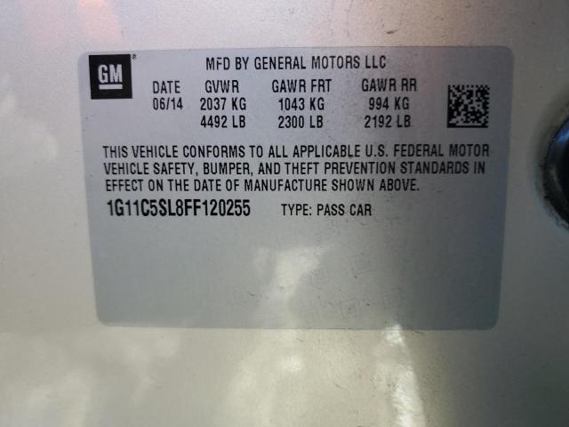 1G11C5SL8FF120255 - 2015 CHEVROLET MALIBU 1LT 棕色 照片 12