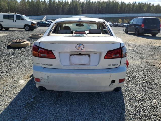 JTHBK262072035190 - 2007 LEXUS IS 250 WHITE photo 6