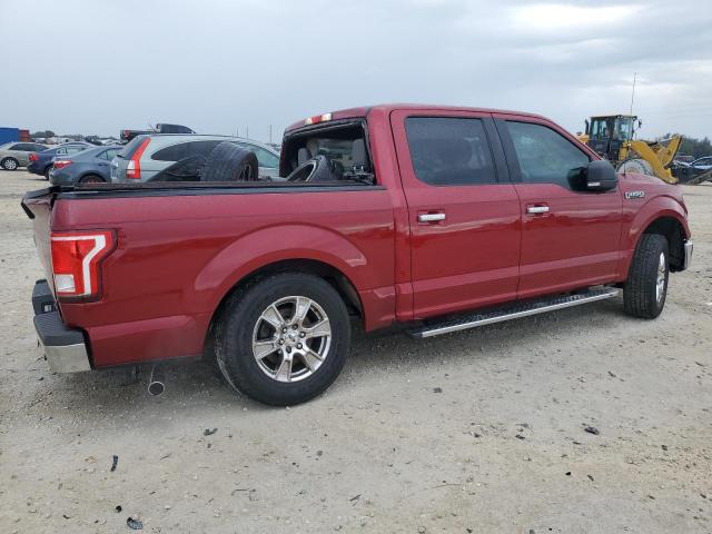 1FTEW1C84GKD27429 - 2016 FORD F150 SUPERCREW RED photo 3