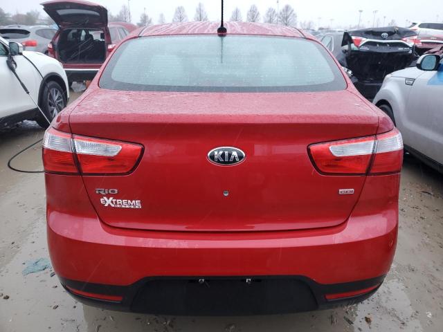 KNADM4A30D6140376 - 2013 KIA RIO LX RED photo 6