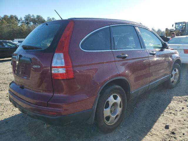 5J6RE4H30BL004849 - 2011 HONDA CR-V LX BURGUNDY photo 3