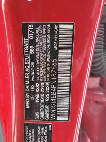 WDDSJ4EB4FN187865 - 2015 MERCEDES-BENZ CLA 250 RED photo 12