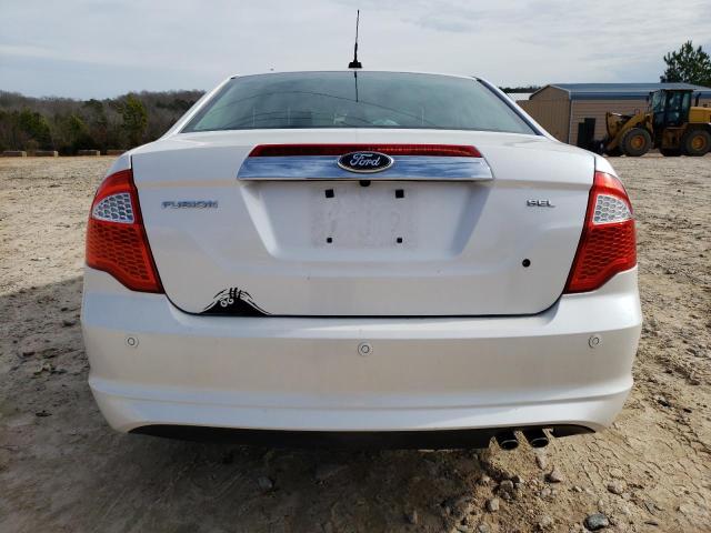 3FAHP0JA8CR365526 - 2012 FORD FUSION SEL WHITE photo 6