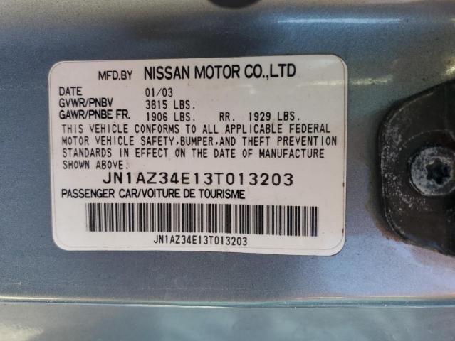 JN1AZ34E13T013203 - 2003 NISSAN 350Z COUPE GRAY photo 12