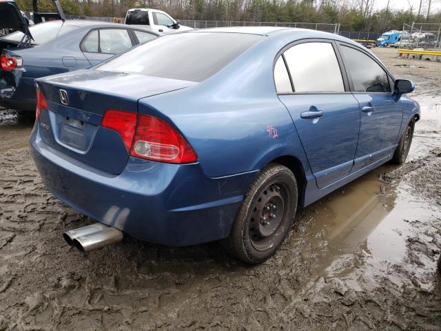 1HGFA16506L107123 - 2006 HONDA CIVIC LX BLUE photo 3