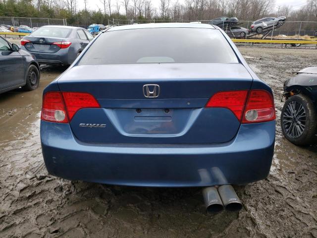 1HGFA16506L107123 - 2006 HONDA CIVIC LX BLUE photo 6