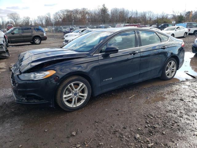 3FA6P0LU6JR124561 - 2018 FORD FUSION SE HYBRID BLACK photo 1