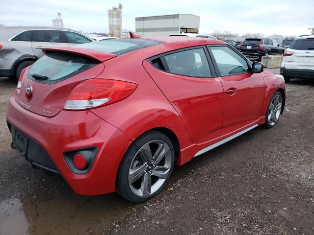 KMHTC6AE5EU184574 - 2014 HYUNDAI VELOSTER TURBO RED photo 3