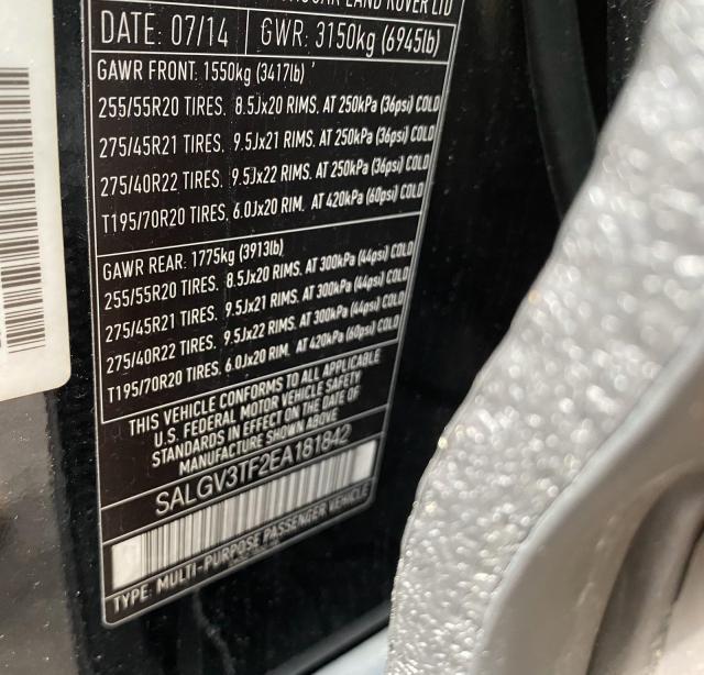 SALGV3TF2EA181842 - 2014 LAND ROVER RANGE ROVER AUTOBIOGRAPHY  photo 10