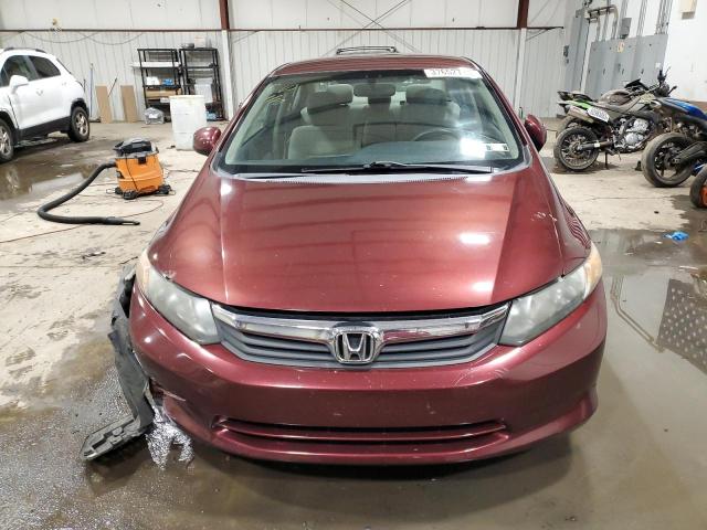 19XFB2F57CE369274 - 2012 HONDA CIVIC LX BURGUNDY photo 5