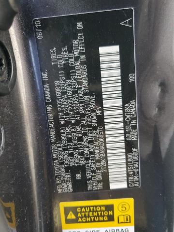 2T2BK1BA8AC069570 - 2010 LEXUS RX 350 BLACK photo 14