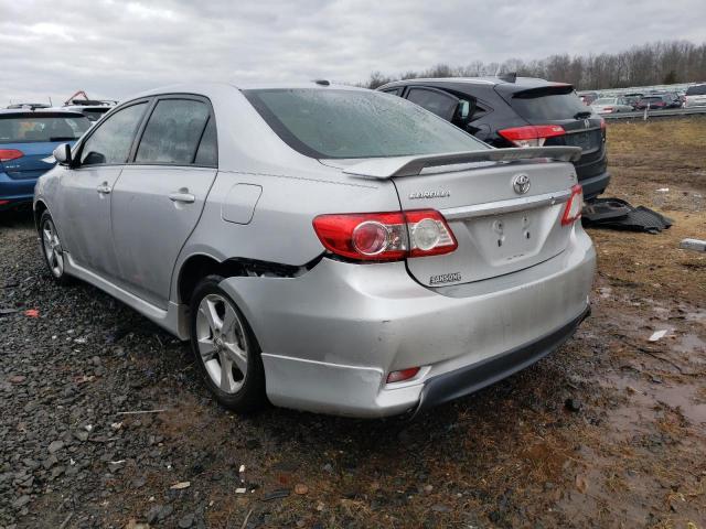 2T1BU4EE4CC786307 - 2012 TOYOTA COROLLA BASE SILVER photo 2