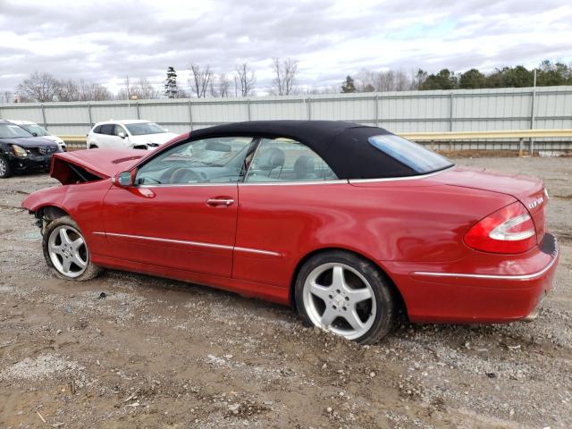 WDBTK65J25F134989 - 2005 MERCEDES-BENZ CLK 320 RED photo 2